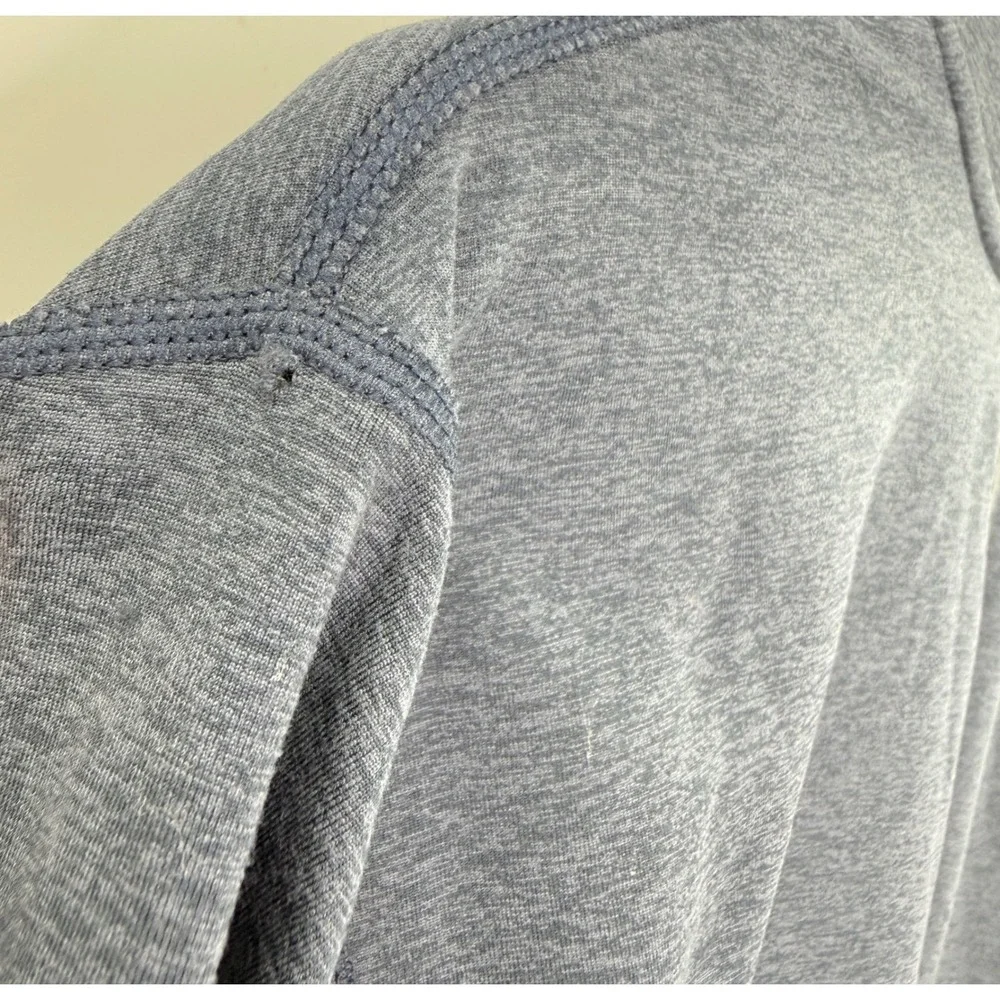 Peloton Mens Quarter Zip Pullover Heather Navy Blue Athletic Training Top Size M